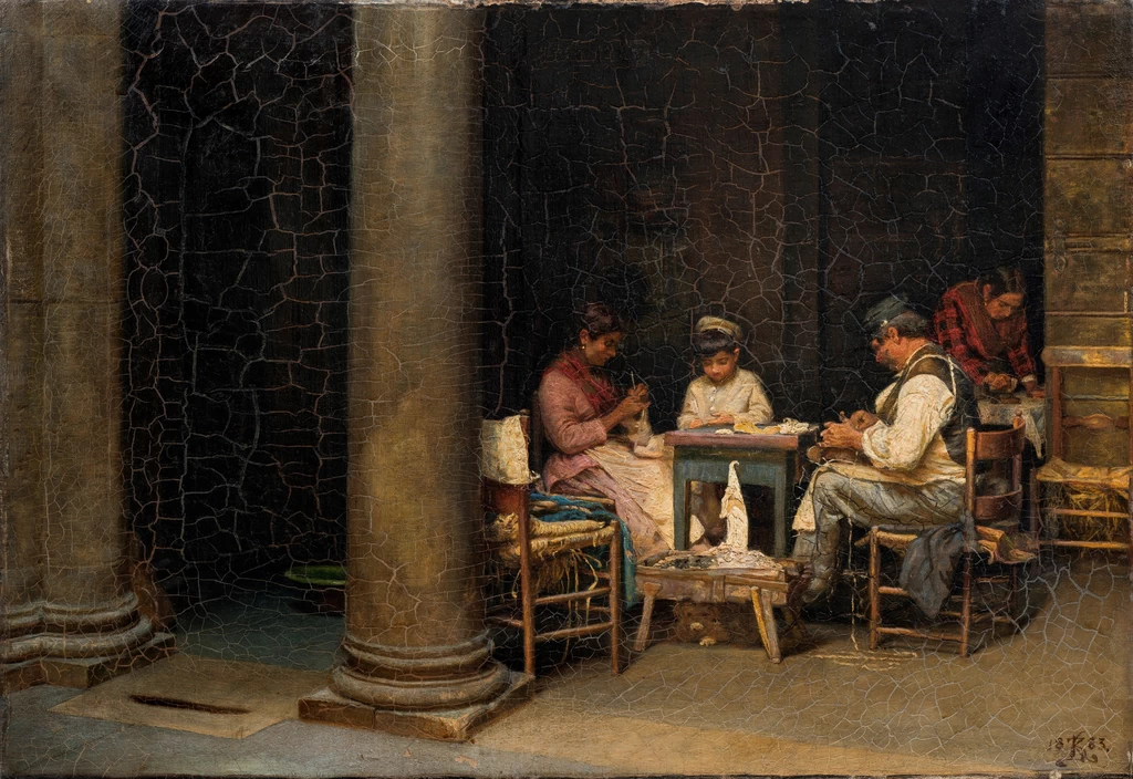 Kristian Zahrtmann - Il cortile del Palazzetto Farnese, 1883, Nivaagaards Malerisamling, Nivà